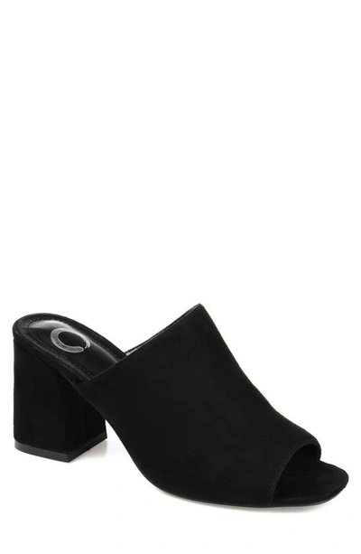 Journee Collection Adelaide Block Heel Mule In Black