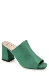 Journee Collection Adelaide Block Heel Mule In Green