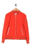 Levi's Ma-1 Satin Bomber Jacket In Cherry Tomato