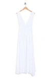 Love By Design Athen Plunging V-neck Maxi Dress In Ivory