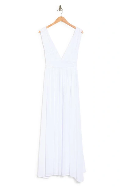 Love By Design Athen Plunging V-neck Maxi Dress In Ivory