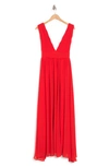 Love By Design Athen Plunging V-neck Maxi Dress In Red
