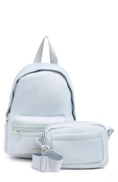Madden Girl Neoprene Backpack With Crossbody Pouch In Light Blue