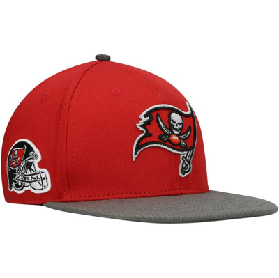 Pro Standard Men's  Red, Pewter Tampa Bay Buccaneers 2tone Snapback Hat In Red,pewter