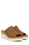 Soul Naturalizer Good Times-m Womens Faux Leather Slide Wedge Sandals In Toffee Faux Leather