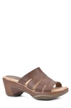 White Mountain Valora Wedge Sandal In Brown/ Woven