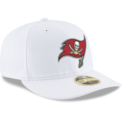New Era White Tampa Bay Buccaneers Team Logo Omaha Low Profile 59fifty Fitted Hat