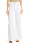 Frame Le Palazzo Wide Leg Pants In Blanc