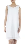 Nina Leonard Float Dress In White