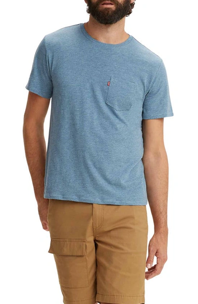 Levi's Levis Short Sleeve Classic Pocket Tee In Indigo Wash Heather