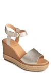 SPERRY SPERRY TOP-SIDER FAIRWATER PLUSHWAVE LEATHER WEDGE SANDAL