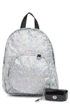 Madden Girl Sequin Zip Backpack In Silver