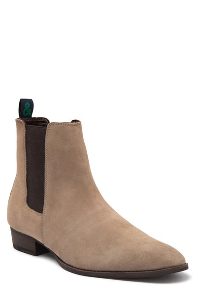 Paisley & Gray Studio Chelsea Boot In Latte Suede