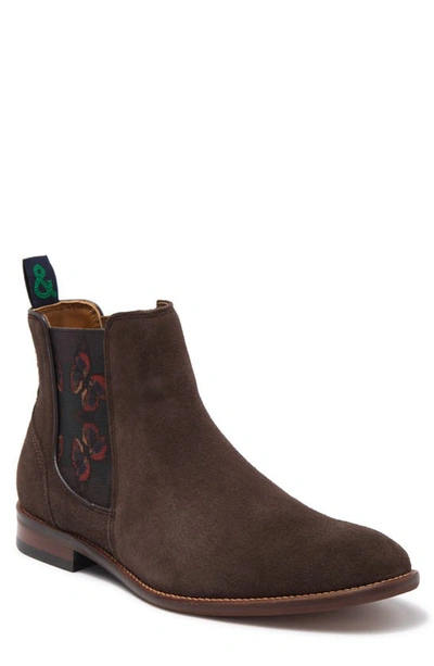 Paisley & Gray Shoreditch Chelsea Boot In Brown Suede