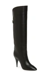 Saint Laurent Harper Tall Boot In Nero