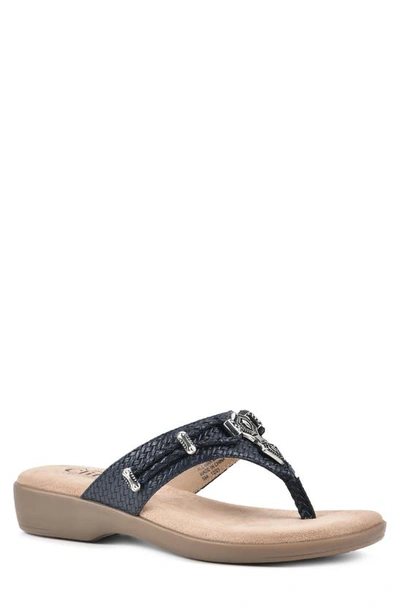 Cliffs By White Mountain Bailee Sandal In Navy/ Woven