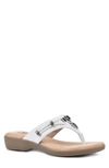 Cliffs By White Mountain Bailee Sandal In White Woven