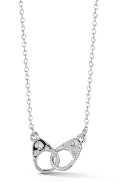 Sphera Milano 14k Gold Vermeil Handcuff Link Necklace In Silver