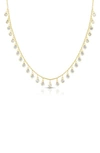 Sphera Milano Sterling Silver Cubic Zirconia Charm Necklace In Yellow Gold