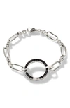 John Hardy Classic Chain Knife Edge Amulet Bracelet In Black