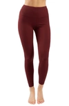90 Degree By Reflex Luxe Fleece Lined High Waist Leggings In Ancho Chile