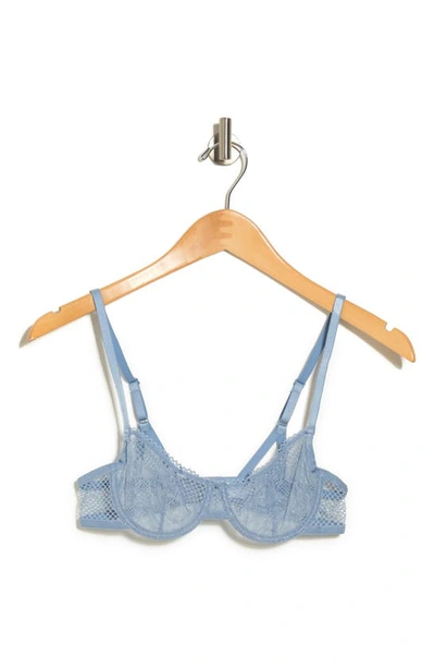 Dkny Soft Tech Lace Underwire Demi Bra In Storm