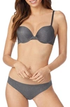 Dkny Underwire Convertible T-shirt Bra In Iron Heather