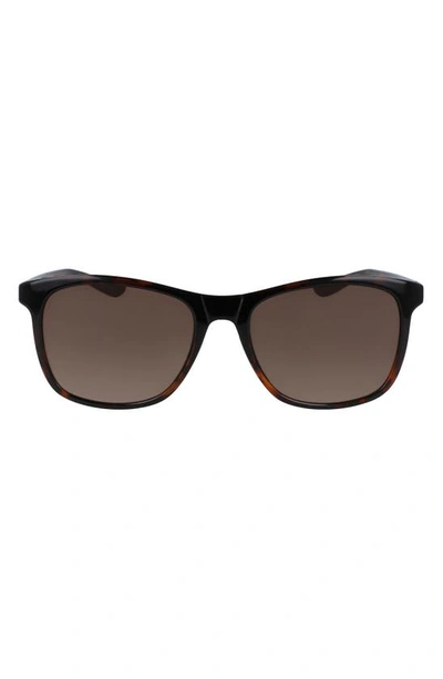 Nike Passage 55mm Square Sunglasses In Tortoise/ Brown Gradient