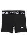 Nike Kids Shorts Pro For Girls In Black/ White