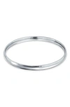 Bling Jewelry Sterling Silver Domed Stackable Bangle Bracelet In Silver