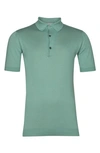 John Smedley Fine-knit Wool Polo Shirt In Grün