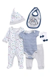 MODERN BABY TAKE ME HOME DINO PRINT COTTON 6-PIECE SET