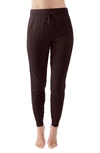 90 Degree By Reflex Terry Brushed Inside Joggers In Deep Merlot