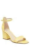 Vince Camuto Margry Ankle Strap Block Heel Sandal In Daffodil