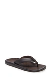 Olukai Ilikai Flip Flop In Dk Wood / Dk Wood