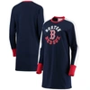 G-III 4HER BY CARL BANKS G-III 4HER BY CARL BANKS NAVY BOSTON RED SOX HURRY UP OFFENSE LONG SLEEVE DRESS