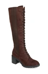 Journee Collection Jenicca Lace-up Tall Boot In Brown
