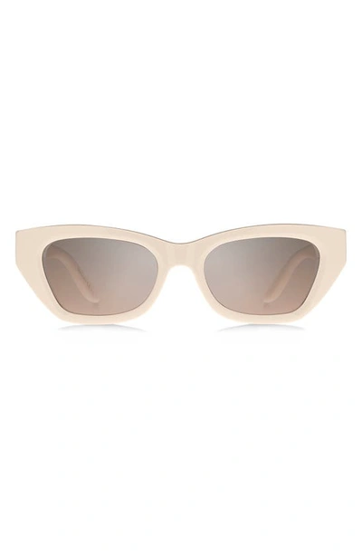 Givenchy 52mm Cat Eye Sunglasses In Ivory / Silver