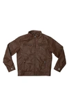 X-ray Kids' Faux Leather Casual Motorcycle Jacket In Tan