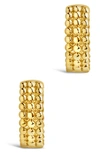 Sterling Forever Three Row Bubble Hoops In Gold