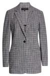 Rag & Bone Deconstructed Check Blazer In Grey Check
