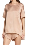 Lunya Washable Silk Short Pajamas In Otium Tan