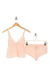Rachel Roy Soft Cup Camidoll Set In 3/ Creamtan