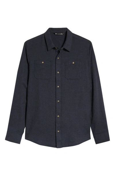 Travismathew Travis Mathew Hefe Regular Fit Flannel Sport Shirt In Aegean