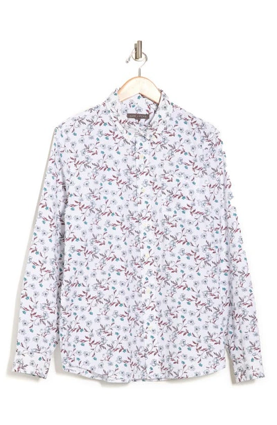 Slate And Stone Floral Print Long Sleeve Shirt In White Rose Print