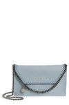 Stella Mccartney Mini Falabella Shaggy Dear Faux Leather Crossbody Bag In 4872 - Dusty Blue
