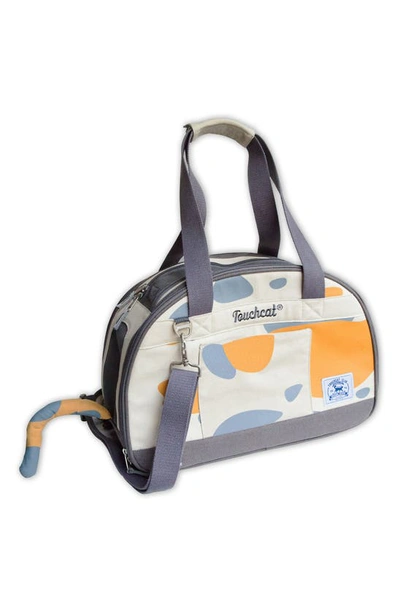 Touchdog Touchcat Tote-tails Designer Airline Approved Collapsible Cat Carrier In White