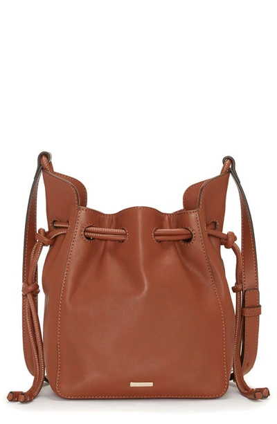 Vince Camuto Maryn Leather Crossbody Bag In Danish Brown