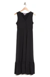 Love By Design Alba Sleeveless Tiered Maxi Dress In Black