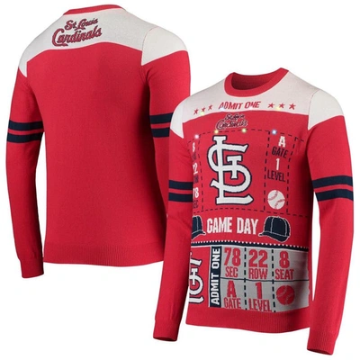 FOCO FOCO RED ST. LOUIS CARDINALS TICKET LIGHT-UP UGLY SWEATER